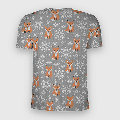 Мужская спорт-футболка Зимние лисицы / 3D-принт – фото 2