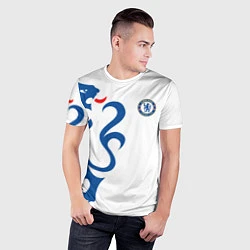 Футболка спортивная мужская FC Chelsea: White Lion, цвет: 3D-принт — фото 2
