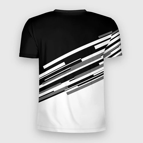 Мужская спорт-футболка FC Juventus: B&W Line / 3D-принт – фото 2