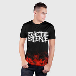 Футболка спортивная мужская Suicide Silence: Red Flame, цвет: 3D-принт — фото 2