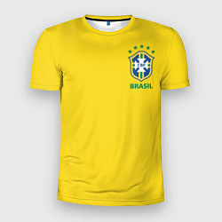 Футболка спортивная мужская Сборная Бразилии, цвет: 3D-принт