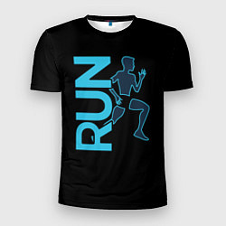 Футболка спортивная мужская RUN: Black Style, цвет: 3D-принт