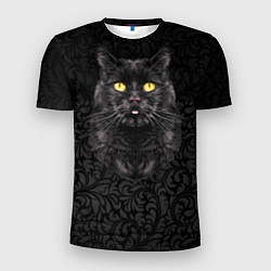 Мужская спорт-футболка Чёрный котик