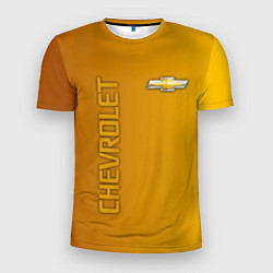 Мужская спорт-футболка Chevrolet желтый градиент