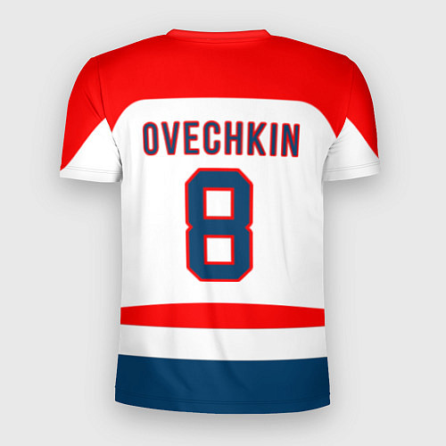 Мужская спорт-футболка Washington Capitals: Ovechkin White / 3D-принт – фото 2