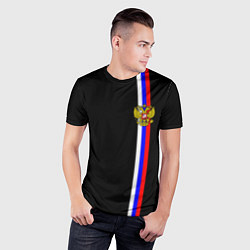 Футболка спортивная мужская Лента с гербом России, цвет: 3D-принт — фото 2