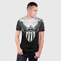 Футболка спортивная мужская FC Monaco: Black Style, цвет: 3D-принт — фото 2