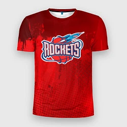 Футболка спортивная мужская Rockets NBA, цвет: 3D-принт