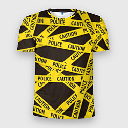 Футболка спортивная мужская Police Caution, цвет: 3D-принт