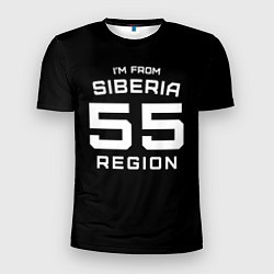 Мужская спорт-футболка Im from Siberia: 55 Region