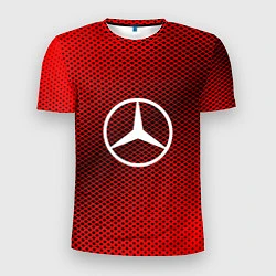 Футболка спортивная мужская Mercedes: Red Carbon, цвет: 3D-принт