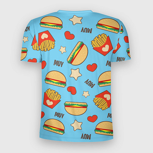 Мужская спорт-футболка Yum Fast Food / 3D-принт – фото 2