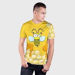 Футболка спортивная мужская Веселая пчелка, цвет: 3D-принт — фото 2