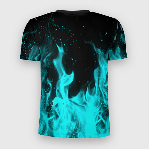 Мужская спорт-футболка R6S: Turquoise Flame / 3D-принт – фото 2
