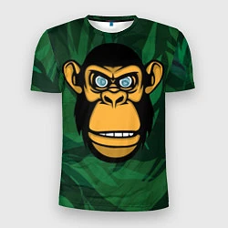 Футболка спортивная мужская Тропическая горилла, цвет: 3D-принт