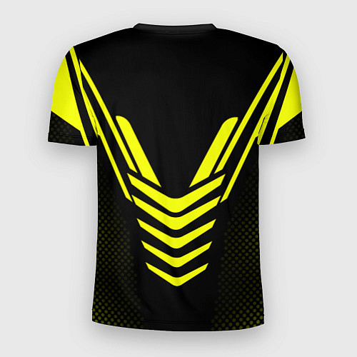 Мужская спорт-футболка CS:GO Yellow Carbon / 3D-принт – фото 2
