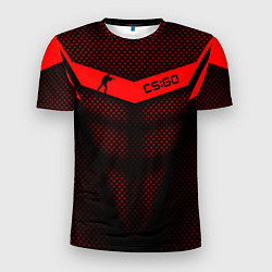 Футболка спортивная мужская CS:GO Red Carbon, цвет: 3D-принт