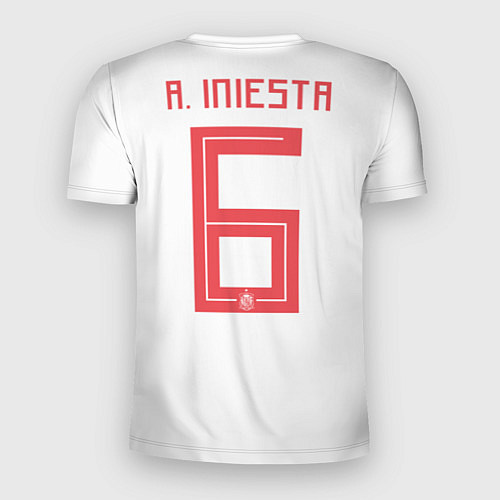 Мужская спорт-футболка Iniesta Away WC 2018 / 3D-принт – фото 2