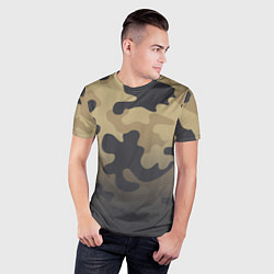 Футболка спортивная мужская Camouflage Khaki, цвет: 3D-принт — фото 2