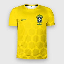 Футболка спортивная мужская Brazil Team: WC 2018, цвет: 3D-принт