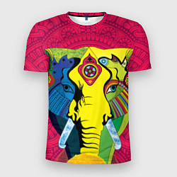 Мужская спорт-футболка Индийский слон