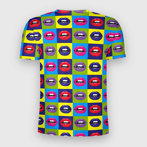 Мужская спорт-футболка Pop Art Lips / 3D-принт – фото 2