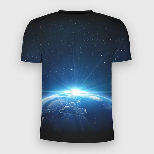 Мужская спорт-футболка NASA: Sunrise Earth / 3D-принт – фото 2