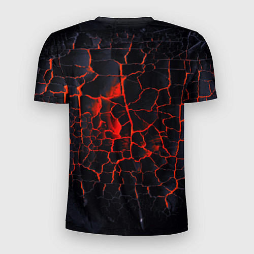 Мужская спорт-футболка Атака Титанов: раскаленная лава / 3D-принт – фото 2