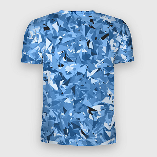 Мужская спорт-футболка Сине-бело-голубой лев / 3D-принт – фото 2
