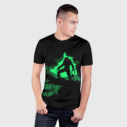 Футболка спортивная мужская Хищник в лесу, цвет: 3D-принт — фото 2
