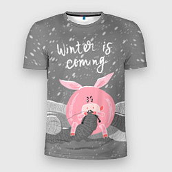 Мужская спорт-футболка Pig: Winter is Coming