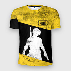 Мужская спорт-футболка PUBG: Yellow Grunge