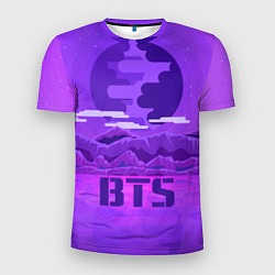 Футболка спортивная мужская BTS: Violet Mountains, цвет: 3D-принт