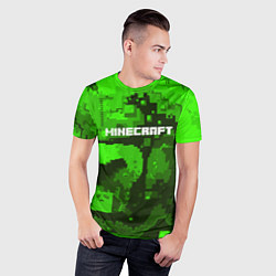 Футболка спортивная мужская Minecraft: Green World, цвет: 3D-принт — фото 2