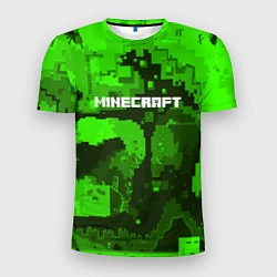 Мужская спорт-футболка Minecraft: Green World