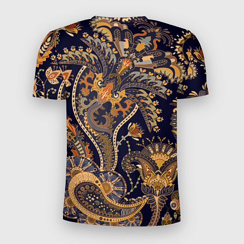 Мужская спорт-футболка Орнамент пейсли - золотой / 3D-принт – фото 2