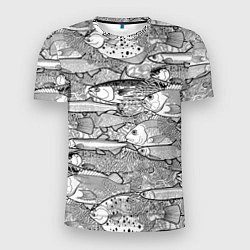 Мужская спорт-футболка Рыбы графика
