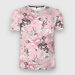 Мужская спорт-футболка Розовые розы