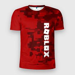Футболка спортивная мужская ROBLOX: Red Camo, цвет: 3D-принт