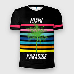 Футболка спортивная мужская Miami Paradise, цвет: 3D-принт