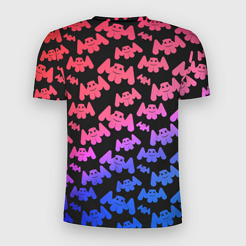 Мужская спорт-футболка Marshmello: Pink & Violet / 3D-принт – фото 2