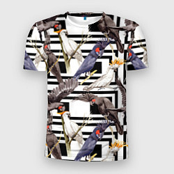 Мужская спорт-футболка Попугаи Какаду