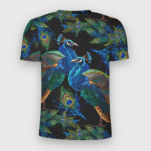 Мужская спорт-футболка Павлины - вышивка гладью / 3D-принт – фото 2