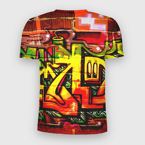 Мужская спорт-футболка Red Graffiti / 3D-принт – фото 2