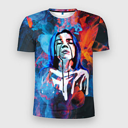 Мужская спорт-футболка Billie Eilish: Colour Smoke