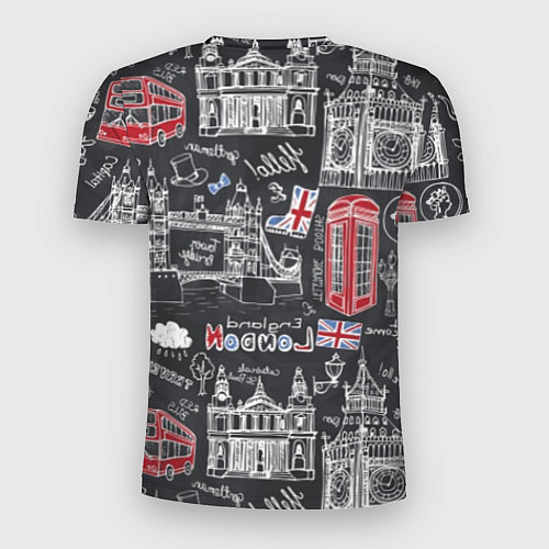 Мужская спорт-футболка Привет Лондон / 3D-принт – фото 2