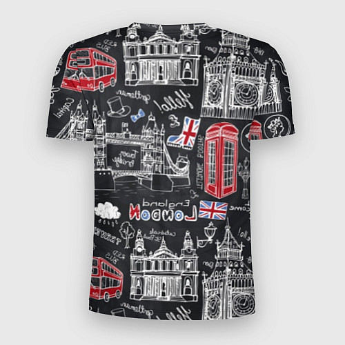 Мужская спорт-футболка Привет Лондон / 3D-принт – фото 2