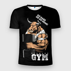 Мужская спорт-футболка Go heavy or go home - bull