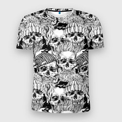 Мужская спорт-футболка Hipster skulls