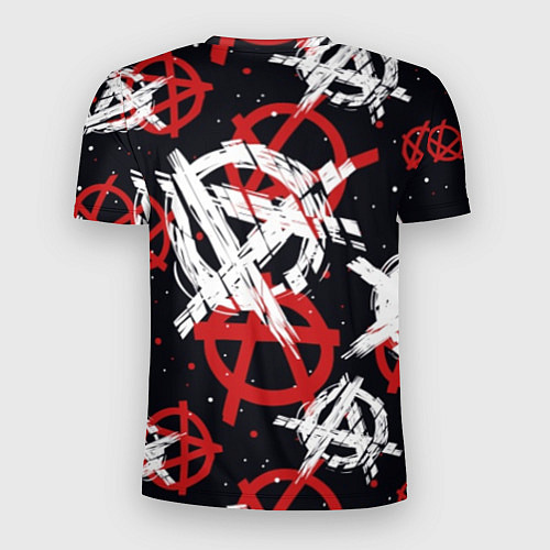 Мужская спорт-футболка Анархия - паттерн / 3D-принт – фото 2